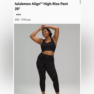 Lululemon align high rise 25 inch Camo leggings